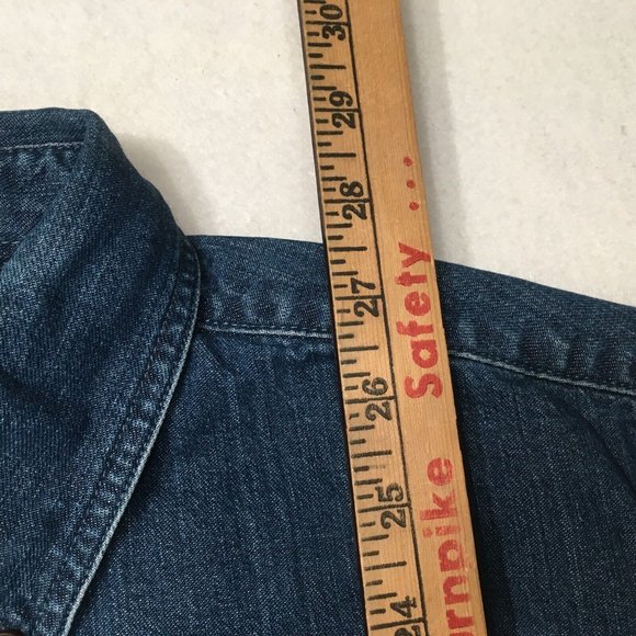 George & Martha Denim Button Down Shirt Mens XL Long Sleeve Heavyweight Pockets - Picture 6 of 8